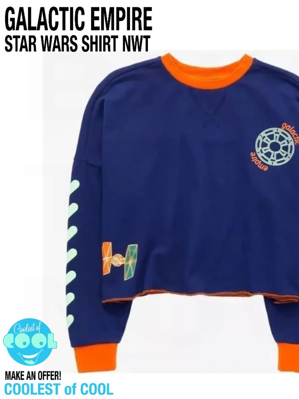Her Universe Star Wars Galactic Empire Neon Sweatshirt size 2X NWT